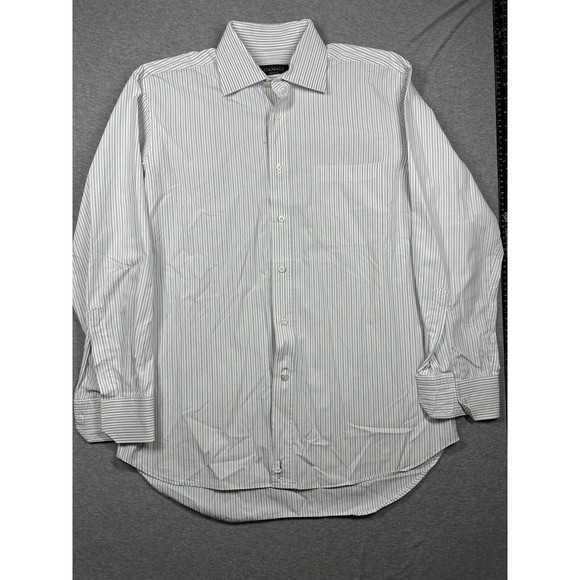 READ- CANALI Made in Italy - Striped Mens 16/41 Dress Shirt Casual - Picture 1 of 10